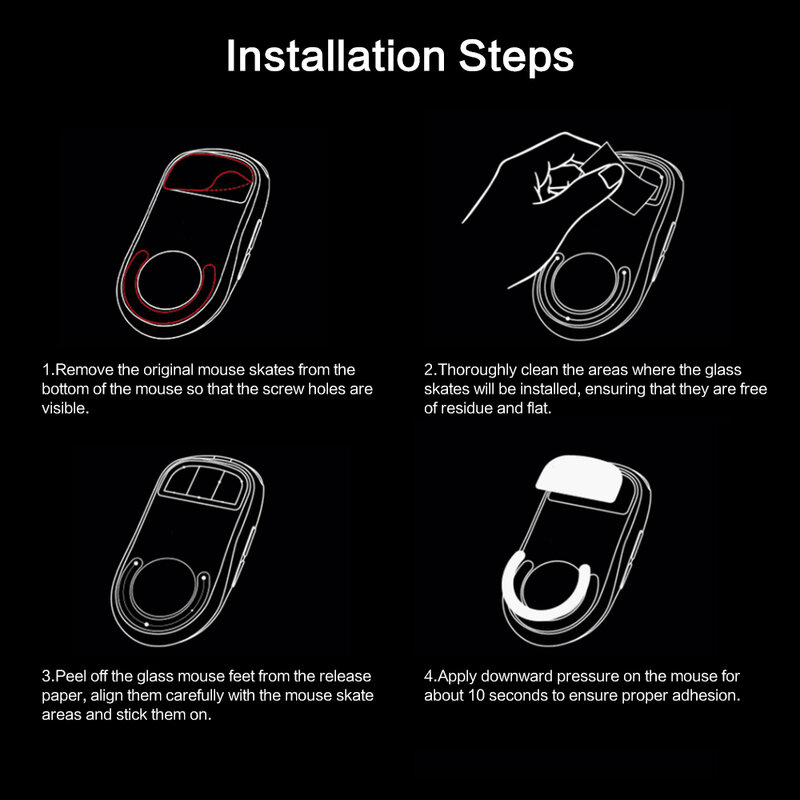 Mouse Glide Skates For Logitech G Pro Wireless Wireless Gaming Glass Mouse Anti Slip Feet Stickers Side Stickers Sweat Pads