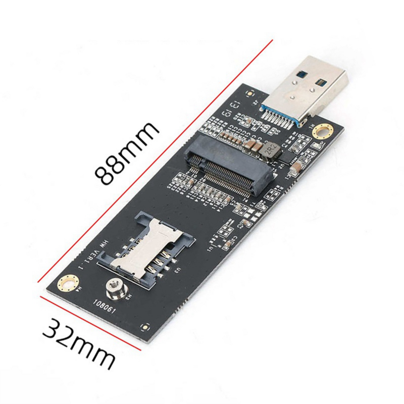 Многофункциональный тестовый адаптер для сетевой карты USB 3,0 к NGFF Key B с модулем слота для SIM-карты