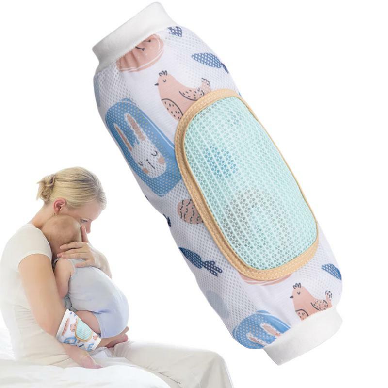 Cuscini per l'allattamento al seno cuscino per allattamento traspirante assorbente del sudore manicotto per il ghiaccio maniche in seta di ghiaccio per le mamme che allattano al seno