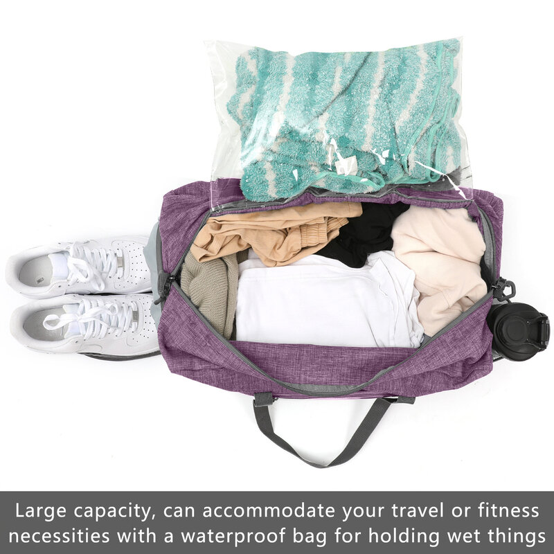 Masculino e feminino grande capacidade oxford saco de viagem seco e molhado separação crossbody saco portátil fitness esportes saco duffel