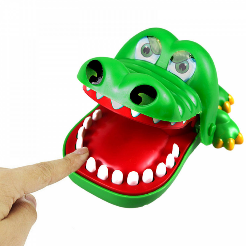 Denti di coccodrillo giocattoli alligatore mordere dito dentista giochi scherzi gioco di fortuna scherzi giocattoli per bambini divertenti giochi di famiglia per feste di festa