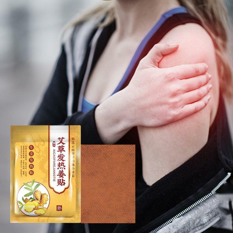 50/100pcs Ginger Patches Adhesive Heat Patches Self-Heating Compresses To Relieve Discomfort Shoulder Strain And Improve Fatigue