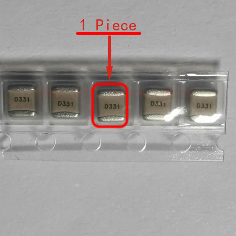 Capacitores multicamadas cerâmicos da porcelana p90 do ruído a331j d331 do esl do tamanho alto q dos capacitores da micro-ondas 330pf 200v rf 1111 v baixo