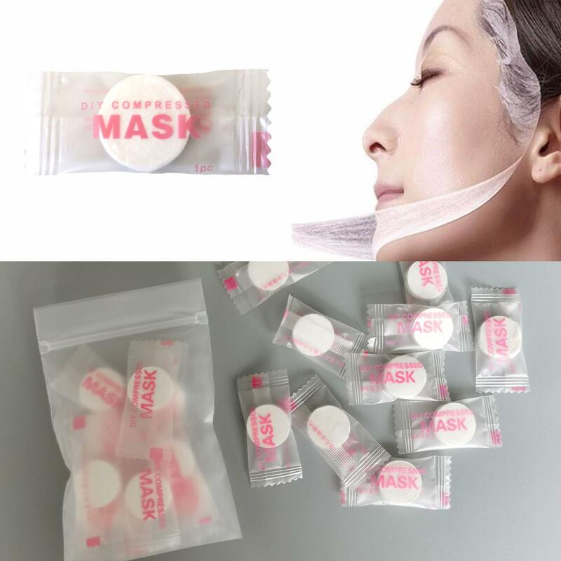 50pcs/Bag Travel Outdoor Pure Cotton Non Woven Compressed Wet Wipes Clean Disposable Sheet Tissue Makeup Facial Mask Towel G0O6