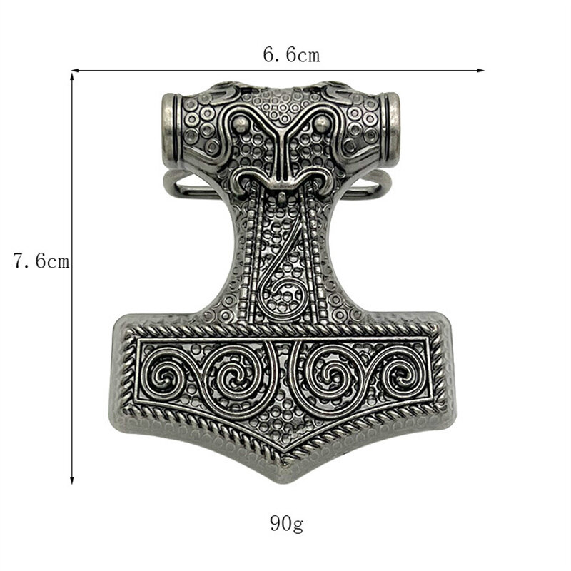 Viking Thor's Hammer belt buckle Western style European and American
