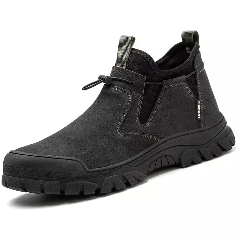 Sapatos de aço para homens, sapatos de segurança brancos, anti-ruptura, anti-perfuração, indestrutíveis, sapatos esportivos de proteção, 2024