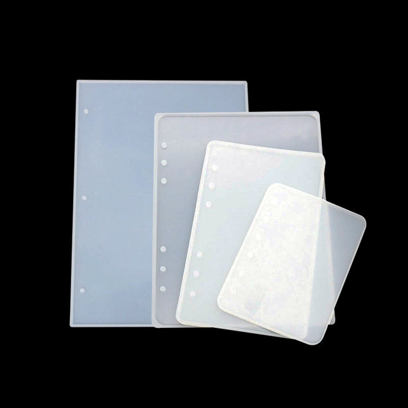 Moldes de silicona A4, A5, A6, A7, núcleo de papel kraft, resina epoxi, se puede utilizar para cuaderno de estudio de oficina, etc.