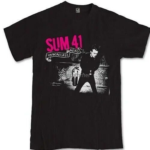 Sum 41 언더클래스 히어로 티, 데릭 휘블리 티셔츠, 슬리브, 소년 코튼 티셔츠, 탑, 팝 코튼, 슬림