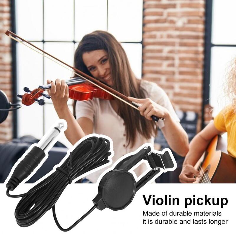 Profissional portátil clip-on violino captador, no-broca, fácil de instalar, instrumento acústico, compacto, clássico