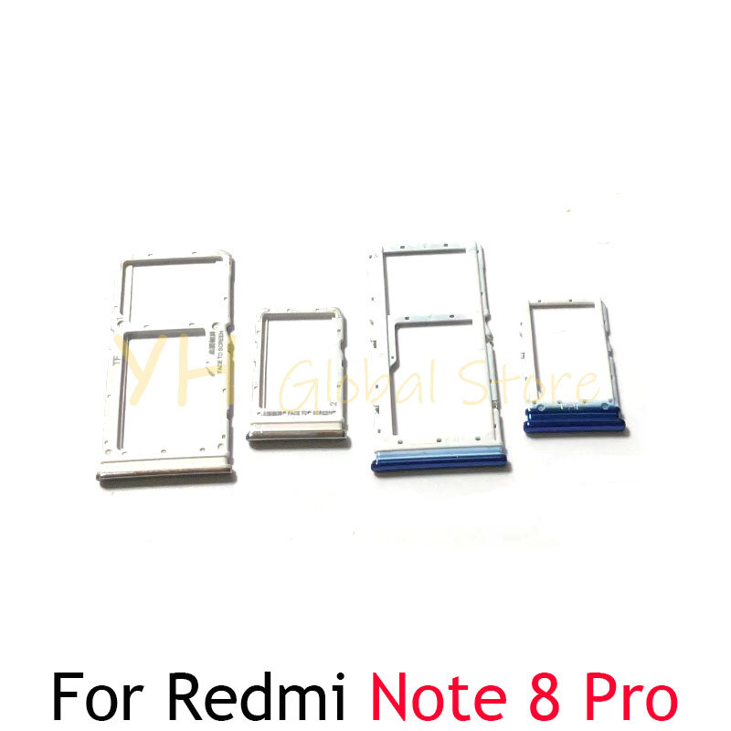 Soporte de bandeja para Xiaomi Redmi Note 8 Pro, ranura para tarjeta Sim, piezas de reparación de tarjeta Sim, 1 Juego