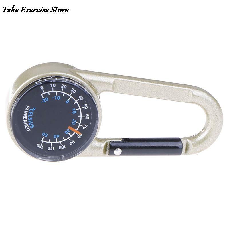 Multifunctional Mini 3in1 Carabiner Compass Thermometer Outdoor Camping Hiking