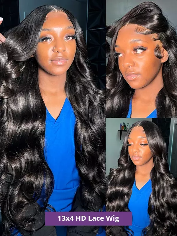 13x4 Lace Frontal Wig 360 Full Lace Wigs For Women Pre Plucked 40 Inch Body Wave Hd Lace Wig 13x6 Human Hair Wigs Brazilian