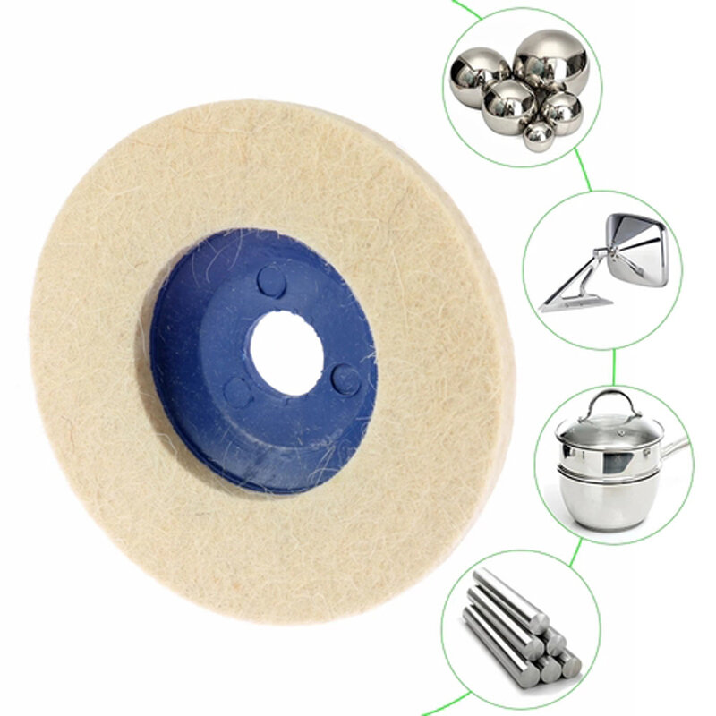 30/20/10/5/3PCS tamponi per lucidatura ruote per lucidatura lana 100mm smerigliatrice angolare feltro disco per lucidatura per metallo marmo vetro ceramica