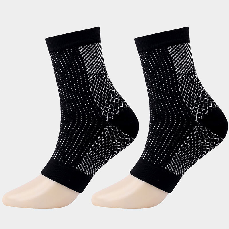 Calcetines deportivos de compresión antifatiga para hombre y mujer, medias tobilleras de Ángel, transpirables, para exteriores, 2 pares