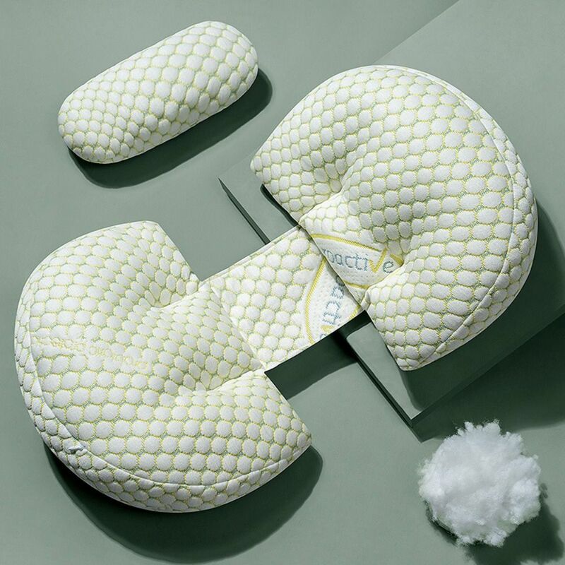 Almohada de maternidad para dormir de lado, cojín de cintura multifuncional en forma de U, de algodón puro para el cuerpo