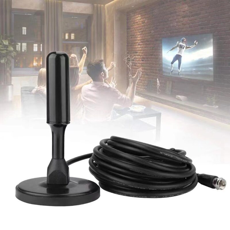 Digital Antenna For Television With 5 Meters Cable And Magnetic Base With External Internal Magnet-Fast Delivery National Sale