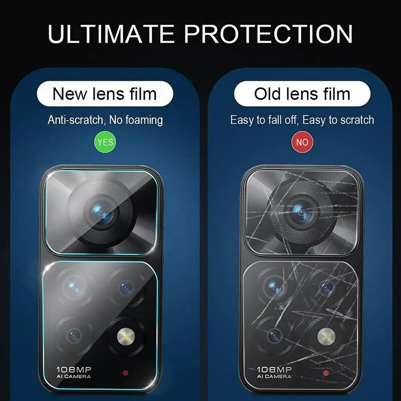 Film protecteur d'objectif d'appareil photo pour Xiaomi Redmi Note 11 Pro, Global 5G, Redmi Note 11, 12 Pro Plus, 11S, Note 12, 4G, Note 10 Pro, 2 pièces