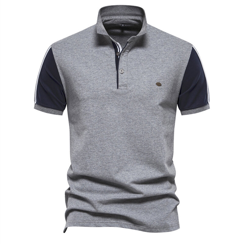 Summer Mens T-shirt high-quality Male Fashion Casual Cotton Breathable Polo Shirt Luxury Brand Short Sleeved Shirts Men Clothing