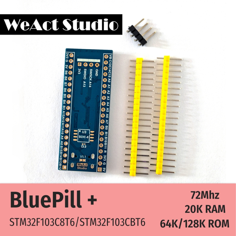 WeAct STM32F103C8T6 STM32F103CBT6 STM32F103 STM32F1 Bluepill Plus แขน STM32โมดูลการพัฒนาระบบขั้นต่ำ