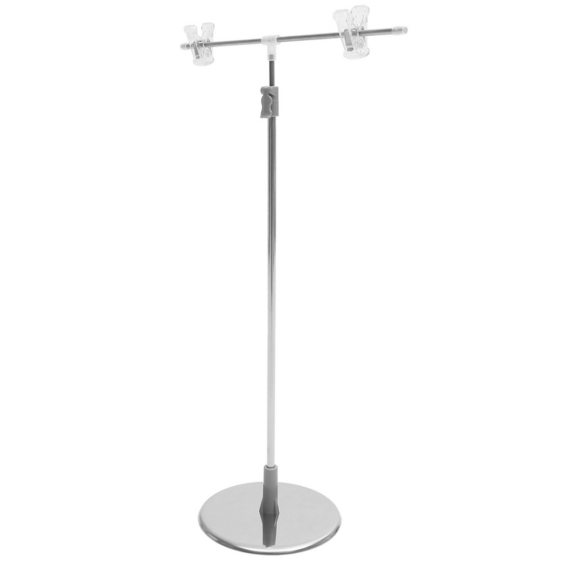 Emblems Poster Display Stand Advertisement Holder Stainless Steel T Shape Retractable Advertising Display Stand