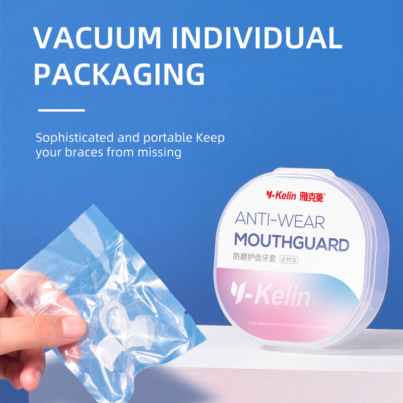 Y-kelin-Soporte Molar antimolienda para mejorar la calidad del sueño, Material de silicona no tóxico, almohadilla de protección dental, ayuda a la siesta nocturna