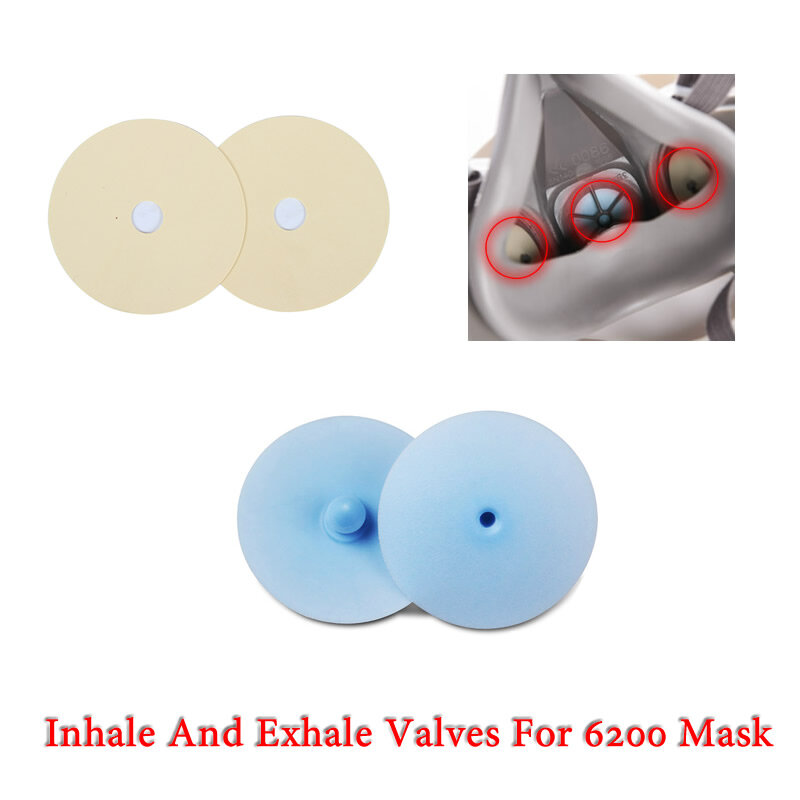 5-10 pces 6893 inalar válvulas 6889 expirar válvulas sílica gel 6200 máscara acessórios substituir para 6200/7502/6800 respirador
