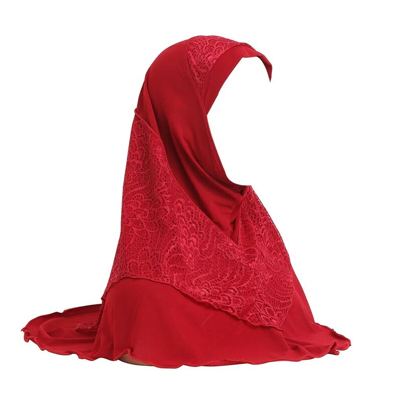 حجاب مسلم عمامة للبنات ، لف للرأس ، حجاب عربي ، شالات للصلاة ، للأطفال من 3 إلى 8 سنوات أغطية رأس