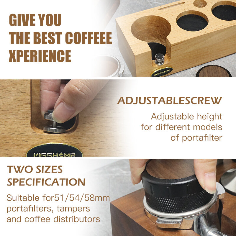 Kaffee Sieb träger halter Espresso Stampfer Station Leveler Matten ständer 51mm 54mm 58mm für Delonghi Brevi lle Barista Zubehör