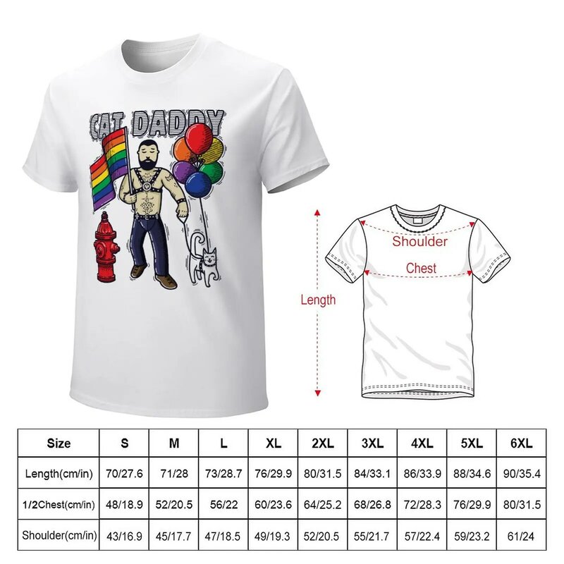 T-shirt do orgulho do pai gato masculino, roupa com estampa animal, t manga curta, kawaii, meninos