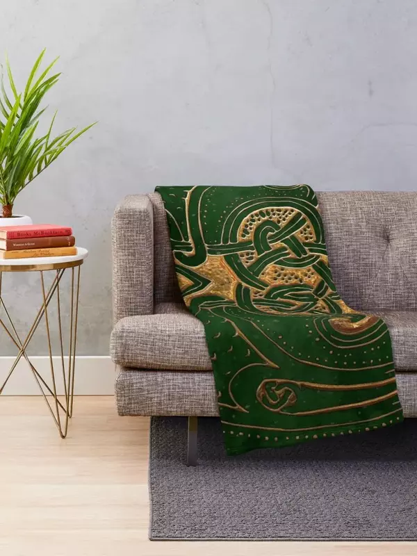 Foresta e oro celtico coperta abbellire divano coperte da tiro