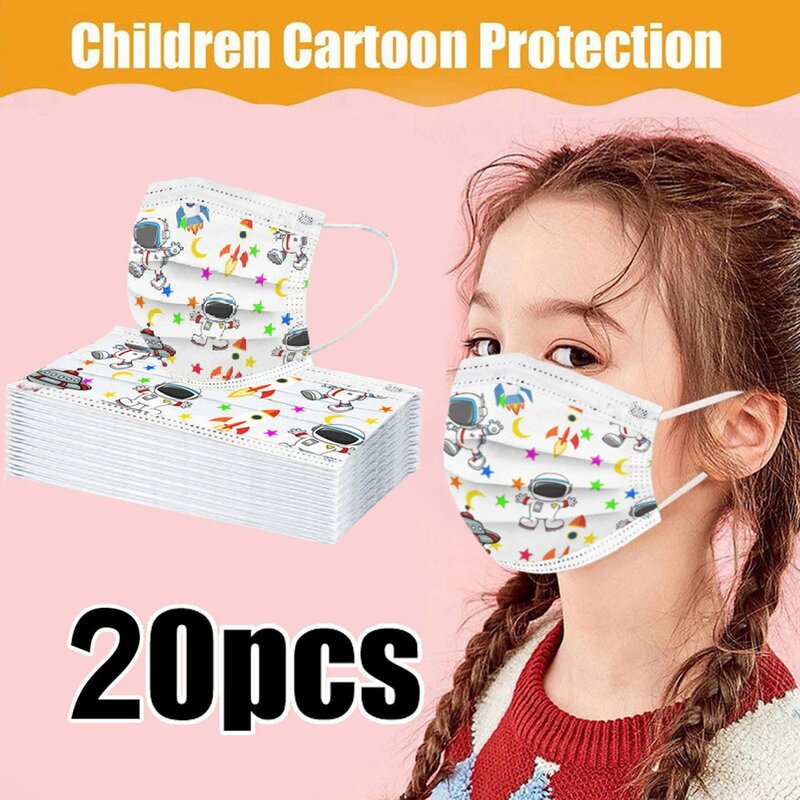 20 Pieces Of Disposable Masks For Children'S Safety Cotton Is Comfortable Pressure-Free Mask For Long-Term Wear Protective Mask