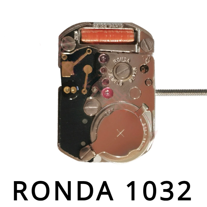 RONDA732 Relógio Movimento Quartz, Acessórios Relógio 2 Mãos, Novo Suíço, 1032