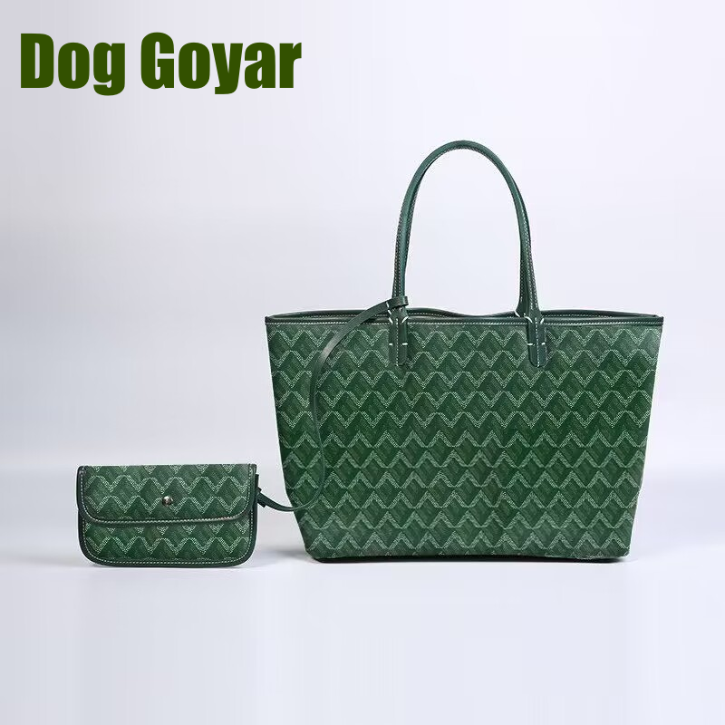 Goyar-Bolso de hombro grande para mujer, bolsa de mano de cuero de gran capacidad, bolso de compras de diseñador con asa, A +++