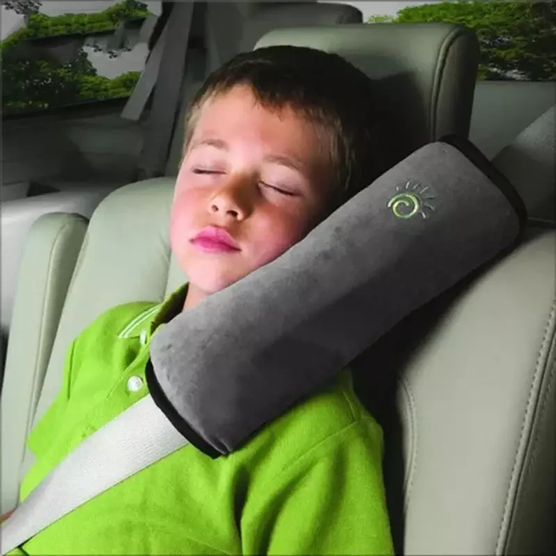 ตัวป้องกันไหล่ของเด็กในรถยนต์ผ้ากำมะหยี่คลุมเข็มขัดนิรภัยรถยนต์หมอนรองนั่งน่ารักเข็มขัดป้องกันไหล่