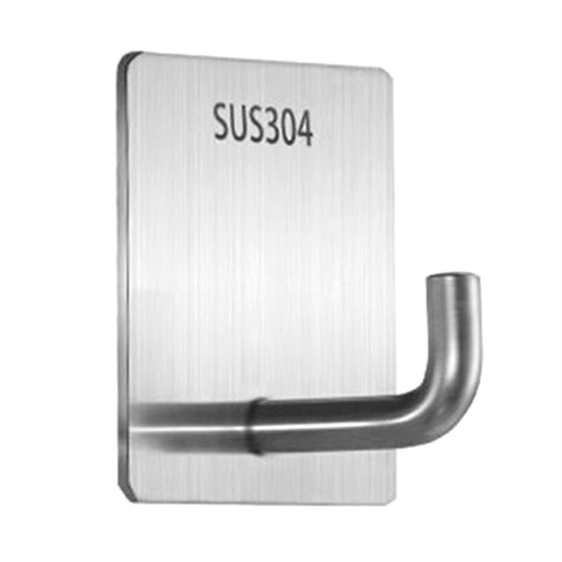 Stainless Steel Hook Strong Adhesive Hook Door Back Coat Hook Hardware Coat Hook Perforation-free Metal Coat Hook
