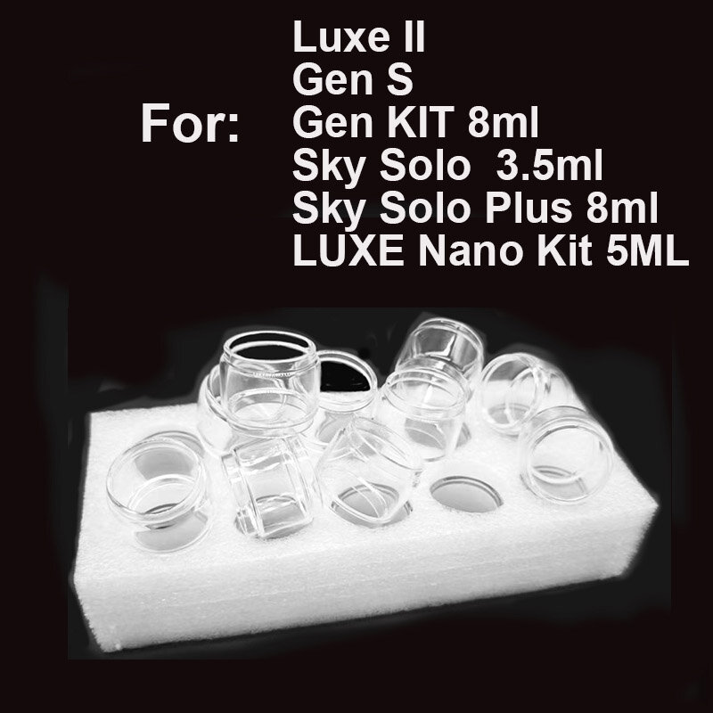 10 Stück Ersatz normale Blase Glasröhre für Himmel Solo plus Luxus Nano Luxus II 2 Gen s Himmel Solo Glasbehälter Tank Zubehör