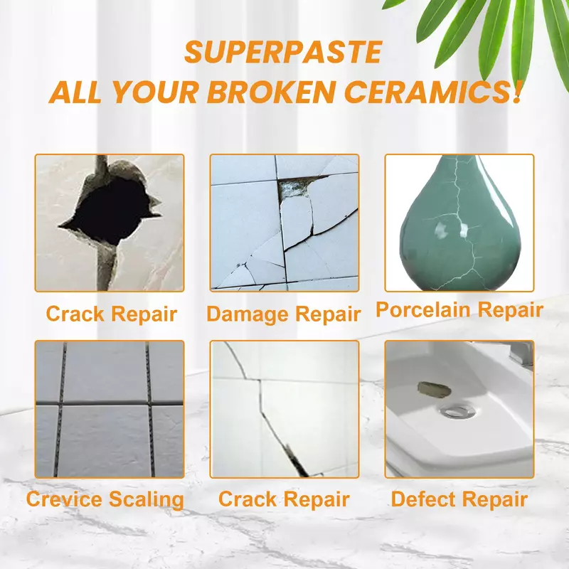 Adesivo Tile Repair Paste Kit, crack cerâmico, agente de reparação, banheira de banheiro, conjunto de reparo de chuveiro, porcelana, Fix Crack Paste