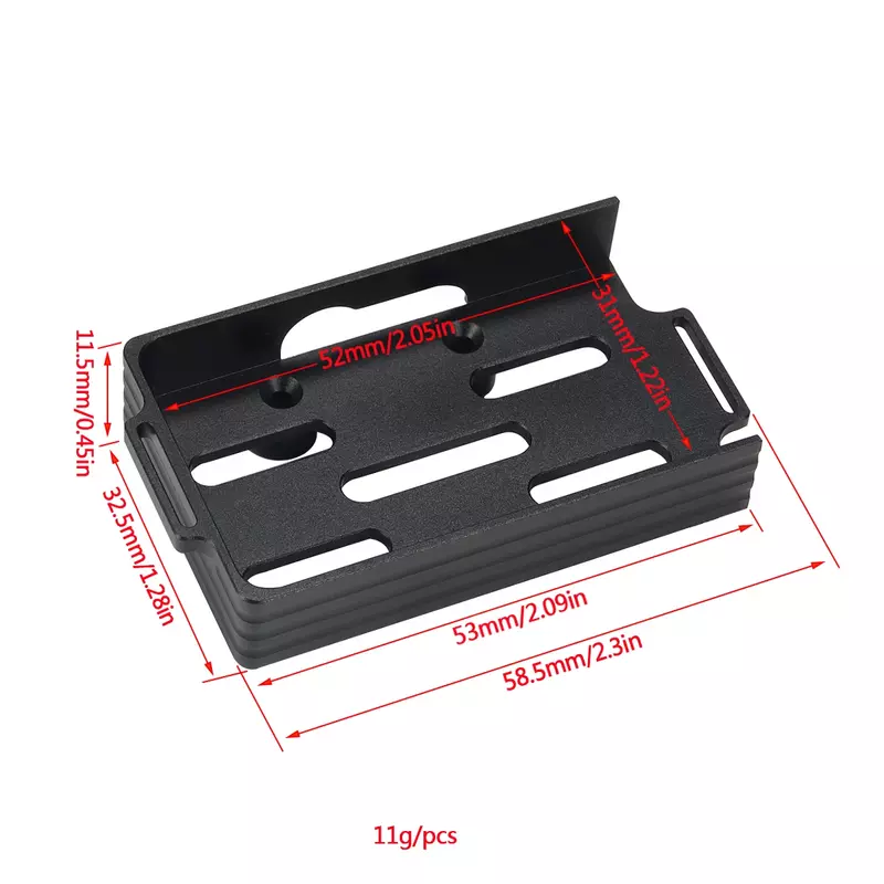 1 Set Aluminum Battery Tray Mounting Plate with Strap for 1/18 RC Car Crawler TRX4M Defender Bronco Upgrade Parts