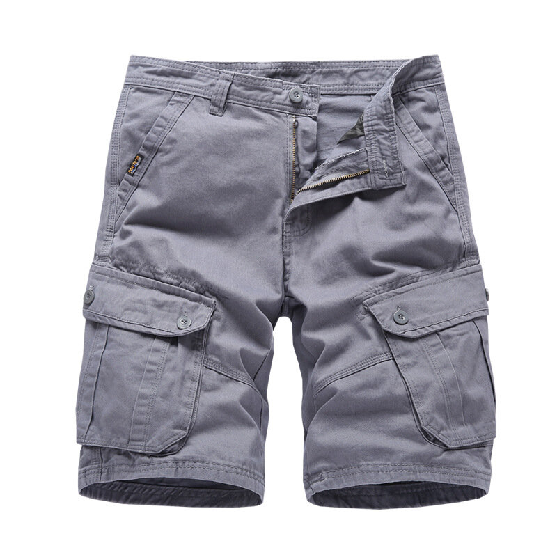Mens Fashion Shorts Multi-Pocket Hiking Overalls Summer Cotton Large Size Nickel Pants Outdoor Casual Sports Beach Pants