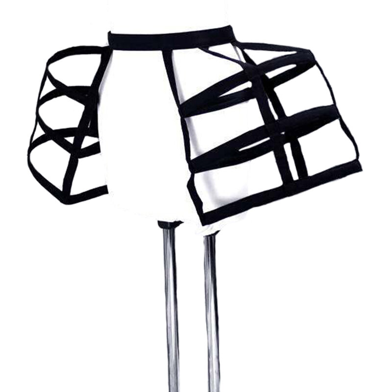 Женская винтажная ажурная короткая Нижняя юбка в виде птичьей клетки в стиле 1920-х, 3 обруча с эластичной талией для косплея в стиле "Лолита", Нижняя юбка