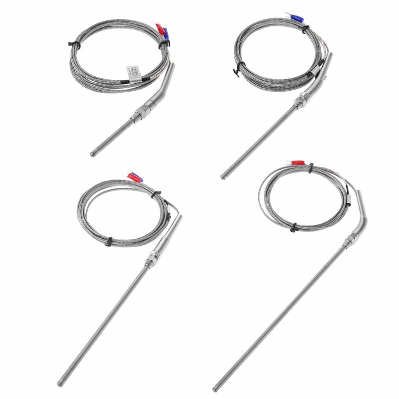 K Type Thermocouple Probe 50mm/100mm/150mm/200mm Stainless Steel Thermocouple 0-400℃ Temperature Drop Shipping