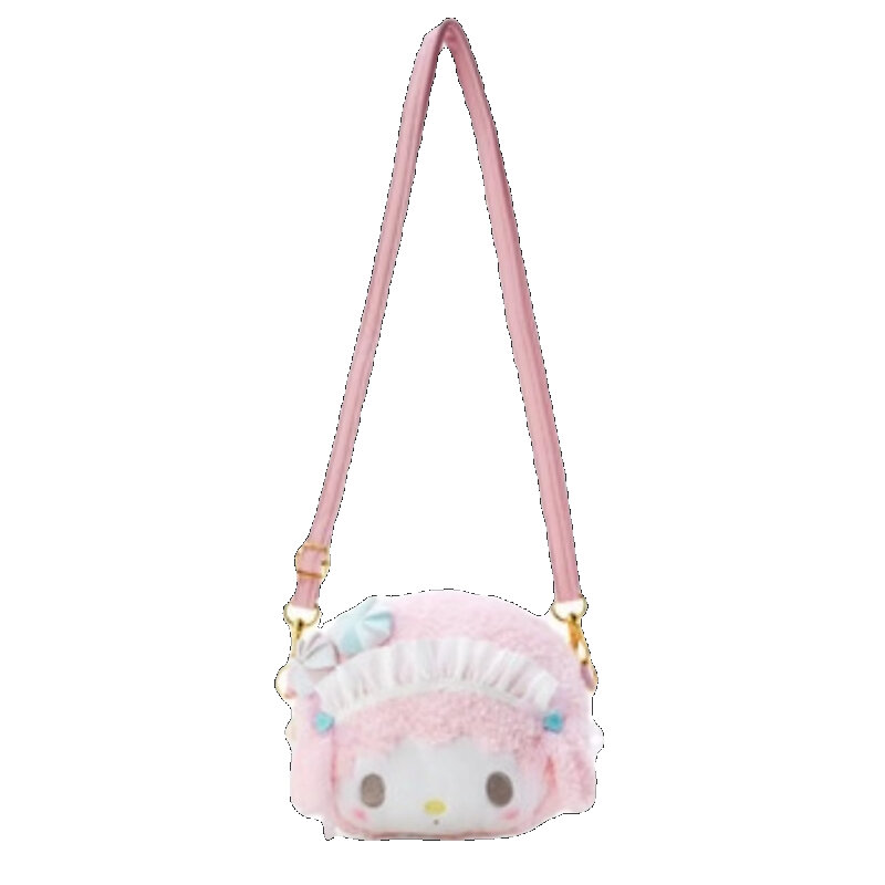 sanrio kuromi My Piano Cartoon Melody Small Wool Cashmere Children's Messenger Bag Cute Cosmetic Bag Coin Purse Headband