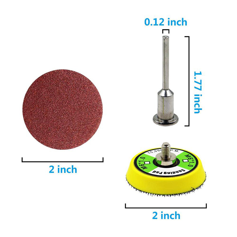 50-100pcs 2inch 50mm Sanding Discs Disk 60-2000 Grit Abrasive Polishing Pad Kit for Dremel Rotary Tool Sandpapers Set Accessorie