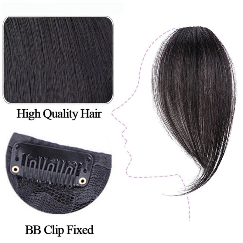Wig rambut puncak palsu untuk wanita Pinzas Para El Cabello potongan rambut dengan poni Aktivitas Luar Ruangan atau penggunaan sehari-hari Wig pengganti