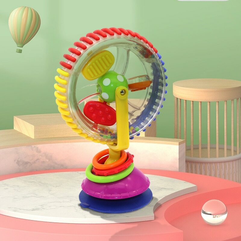 Baby rustgevend speelgoed reuzenrad schattig zacht en stimulerend entertainment voor kalmerende kleine willekeurige kleuren