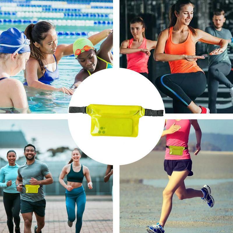 new Waterproof Pouch With Waist Strap Phone Fanny Pack Mobile Belt Bag High Capacity 3-layer Waterproof Bag For Swimming