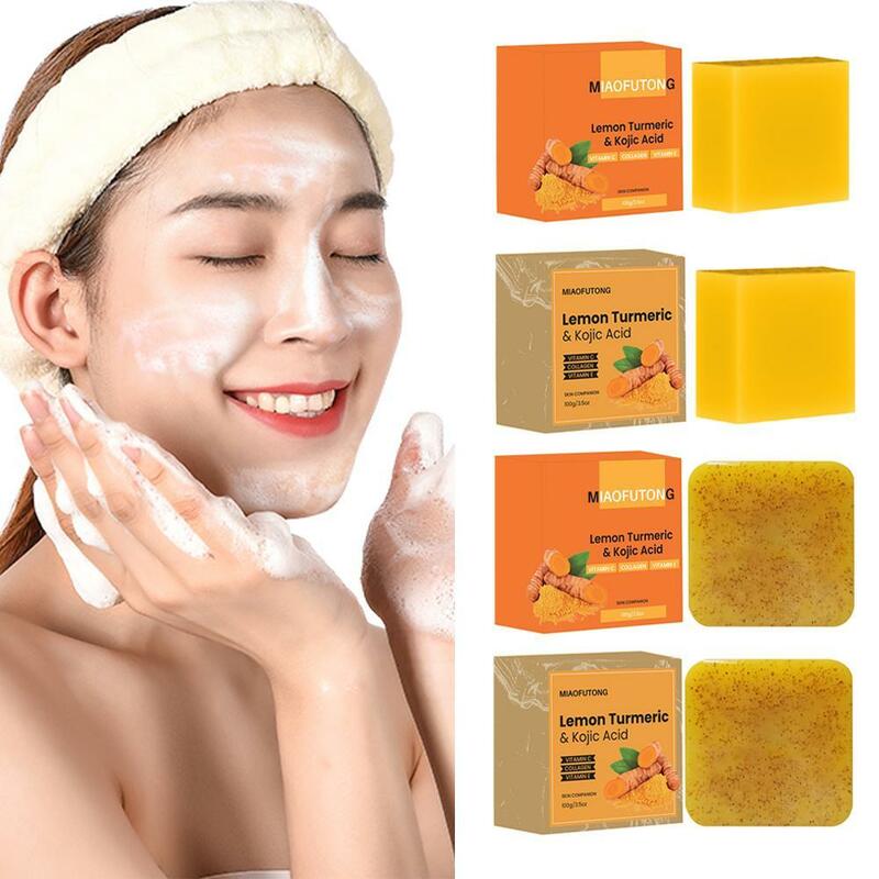 Turmeric Lemon Soap Deep Cleanses Pores Removes Dirt And Oil Refreshing Cleanser Inhibits Breakouts Moisturizing Hand Soap