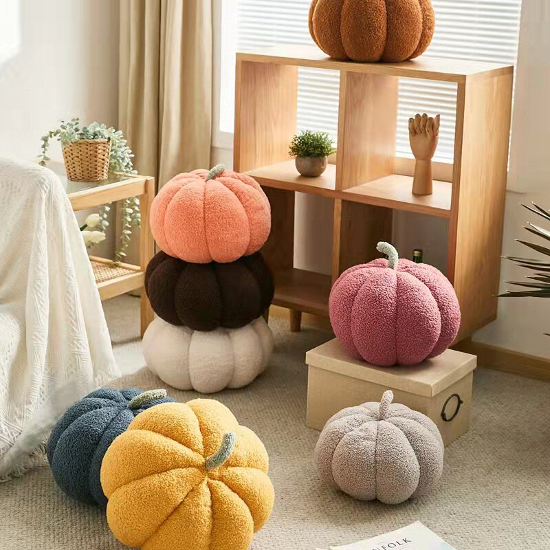 Nordic Style High Quality Soft Pumpkin Plush Pillow Toy Cute Stuffed Sofa Cushion Bedroom Decor Kids Birthday Gifts Baby Toys