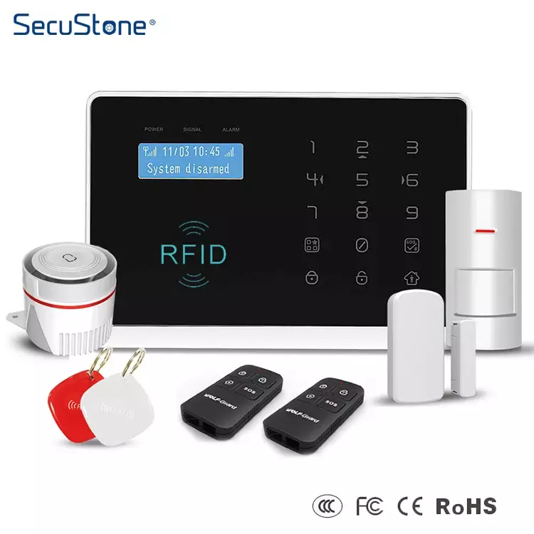 盗難防止ホームセキュリティシステムキット,3g SIMカード付き,ワイヤレスgsmバーナー,a-l-a-r-m