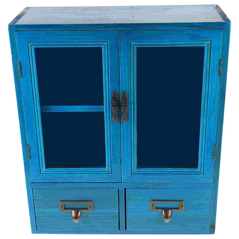 Armário de armazenamento de parede de madeira para cozinha Porta de madeira maciça vintage Armário de banheiro fino Armário de armazenamento duplo